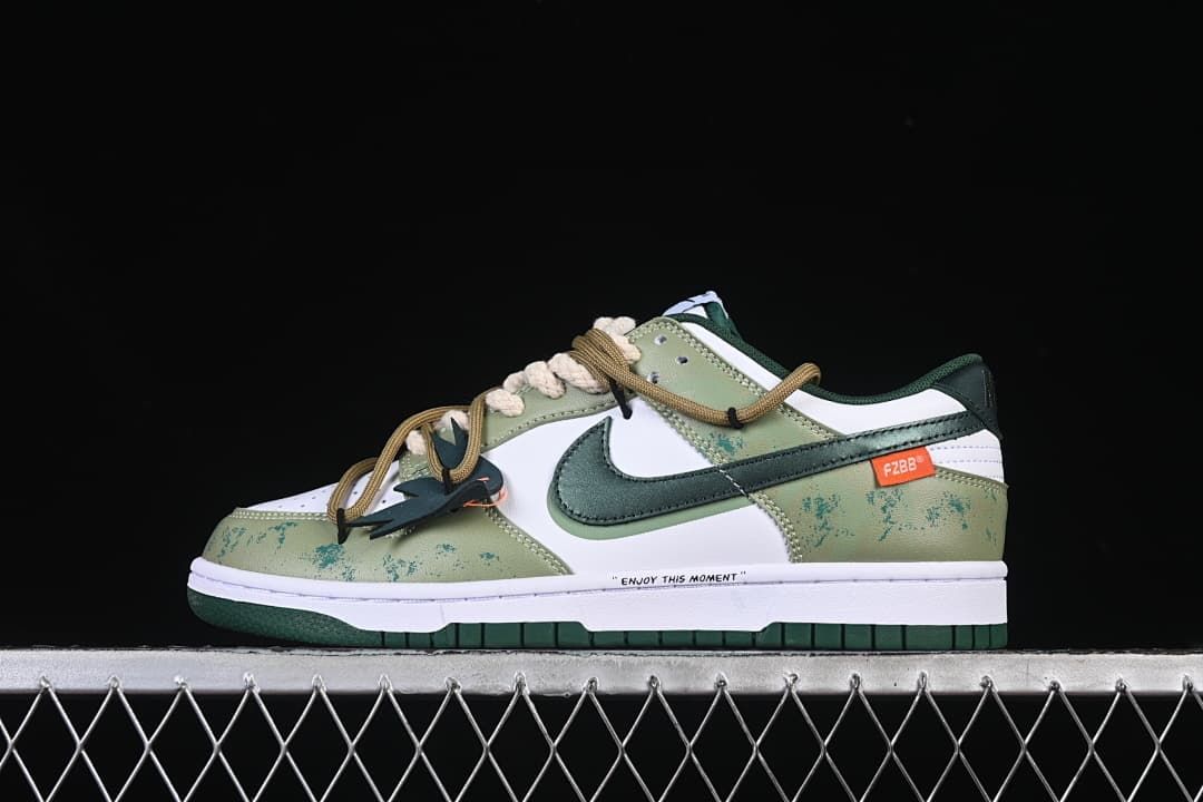 Nike SB Dunk Low White Green Sneakers DD1391-100