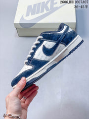 Nike SB Dunk Low Off-White Blue and White Sneakers