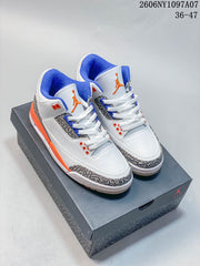 Jordan Air Jordan 3 Knicks Mid-Top Basketball Sneakers