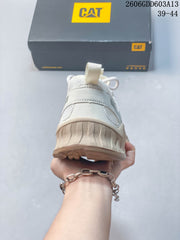 CAT Men's White and Beige Trail-Inspired Sneakers 2606GDD603A13
