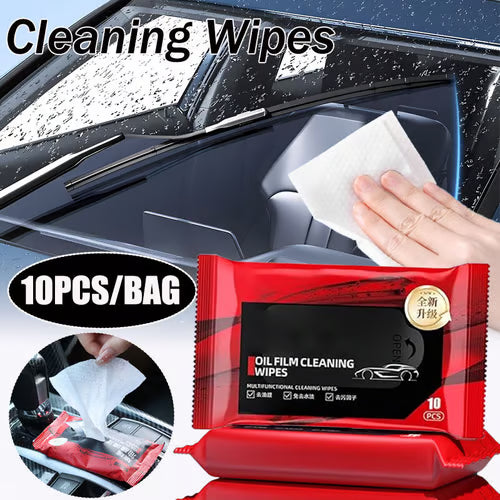Car Windshield Oil Film Cleaning Wipes | Glass Cleaner + Hydrophobic Coating