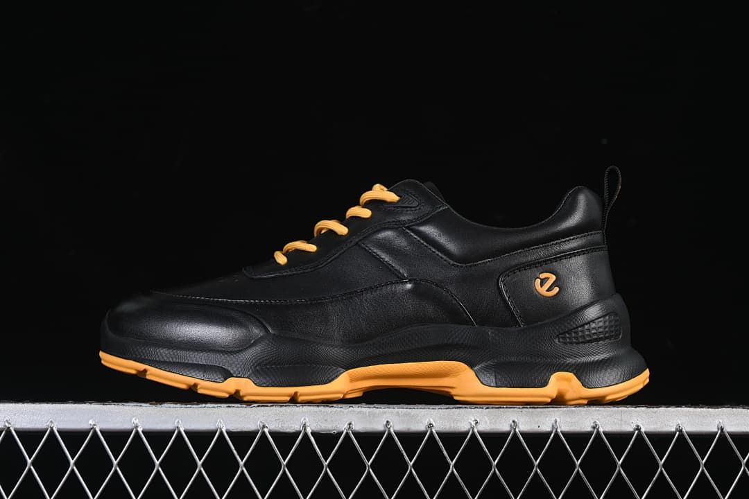 ECCO BIOM 825922 Black and Amber Walking Sneakers