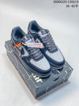 Nike Air Force 1 ’07 Low Navy and Gray Sneakers