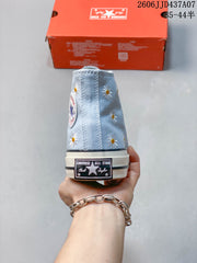 Converse 1970s High-Top Sneakers with Daisy Embroidery, Blue