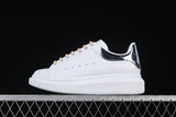 Alexander McQueen White Sneakers with Silver Mirror Heel