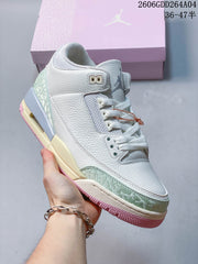 Jordan Air Jordan 3 Retro Sail and Jade Aura Sneakers