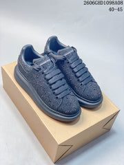 Alexander McQueen Grey Rhinestone Low-Top Sneakers 2606GHD1098A08