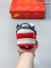 Nike SB Dunk Low Red and White Sneakers