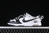 Nike SB Dunk Low Strap Sneakers Black and White DD1391-100