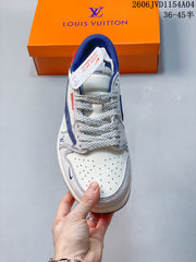 Jordan Air Jordan 1 Low Fragment Travis Scott White Blue