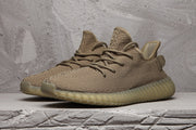 Yeezy 350 V2 Knit Sneakers in Taupe with Gum Sole