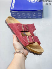 Birkenstock Arizona Two-Strap Sandals, Suede-Style Upper