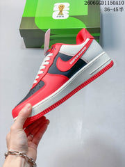 Nike Air Force 1 '07 Low Stüssy Style Sneakers Red and Navy