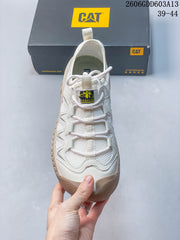 CAT Men's White and Beige Trail-Inspired Sneakers 2606GDD603A13