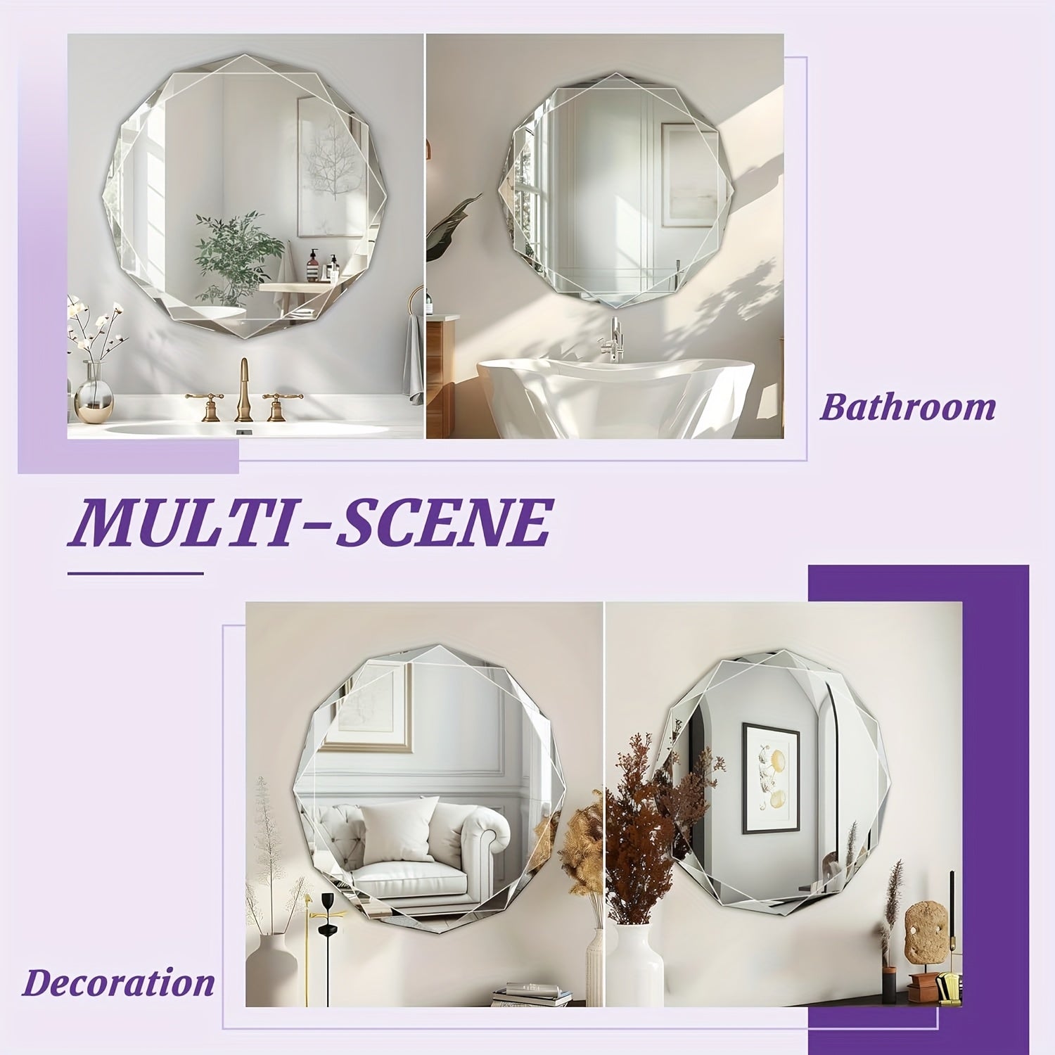 Bathroom Mirror For Wall, 20''\u002F24\
