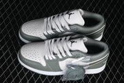 Air Jordan 1 Low Sneakers in White and Olive Green