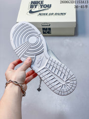 Nike Dunk Low Cream and Blue Low-Top Sneakers