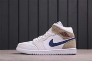 Jordan Air Jordan 1 Mid Sneakers White Navy Beige DO6726-100