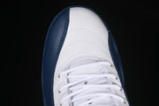 Air Jordan 12 Retro White and Navy Sneakers