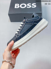 BOSS Navy Low-Top Lace-Up Sneakers 05GGD600A30