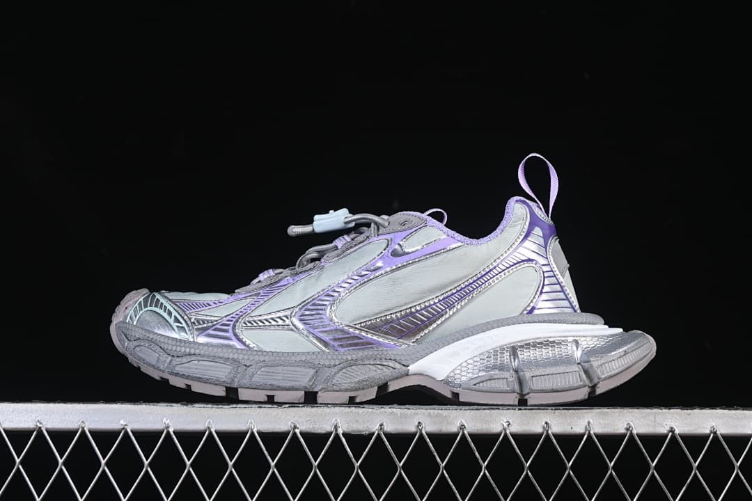 Balenciaga Phantom Sneakers in Aqua, Lilac and Grey