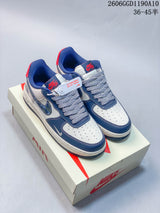 Nike Air Force 1 Low x The North Face Sneakers, Navy and White