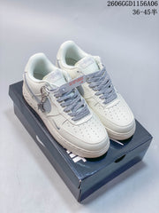 Nike Air Force 1 Love You Forever Sneakers, Ivory Grey DN9688-143