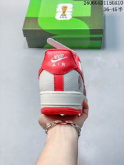 Nike Air Force 1 '07 Low Stüssy Style Sneakers Red and Navy