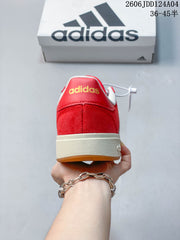 adidas Grand Court Base 00s Red Low-Top Sneakers