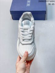 Dior 06GDD374A04 Low-Top Sneakers in White and Gray