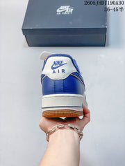 Nike Air Force 1 ’07 LV8 Blue and White Low-Top Sneakers