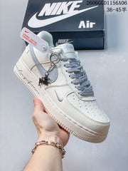 Nike Air Force 1 Love You Forever Sneakers, Ivory Grey DN9688-143