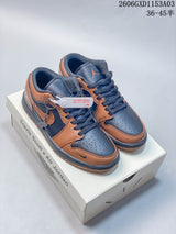 Jordan 1 Low Travis Scott Custom Sneakers Brown Navy LD8888-020