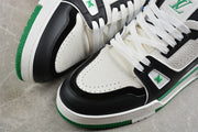 Louis Vuitton LV Trainer Sneaker in White, Green and Black