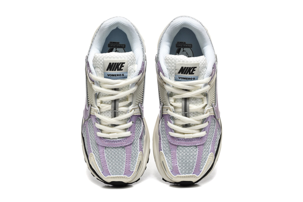 Nike Vomero 5 Sneakers in Cream, Silver and Lavender