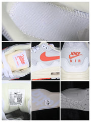Nike Air Max 1 White Grey Orange II7055-100 Sneakers