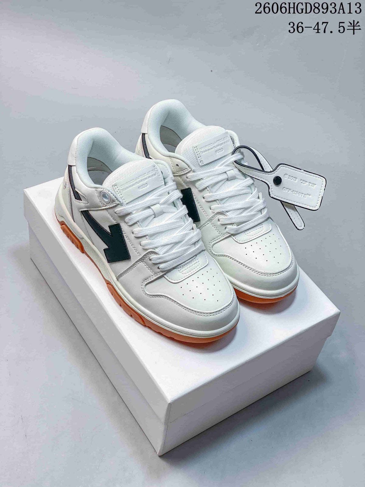 Off-White Out Of Office Low-Top Sneakers, White and Black