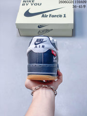 Nike Air Force 1 Low DD1982-367 Navy and White Gum Sole