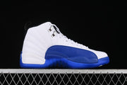 Air Jordan 12 Retro White and Blue Sneakers CT8013-140