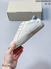 Golden Goose Super-Star Low-Top Sneakers in White and Gray