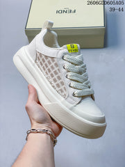 Fendi Low-Top Sneakers with Patterned Panels, Style 06GDD605A05