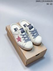 Golden Goose Super-Star White Slide Sneakers Pink Star