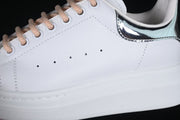 Alexander McQueen White Sneakers with Silver Mirror Heel