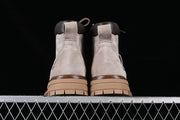 Timberland TB10078 Beige Grey Mid-Height Lace-Up Boots
