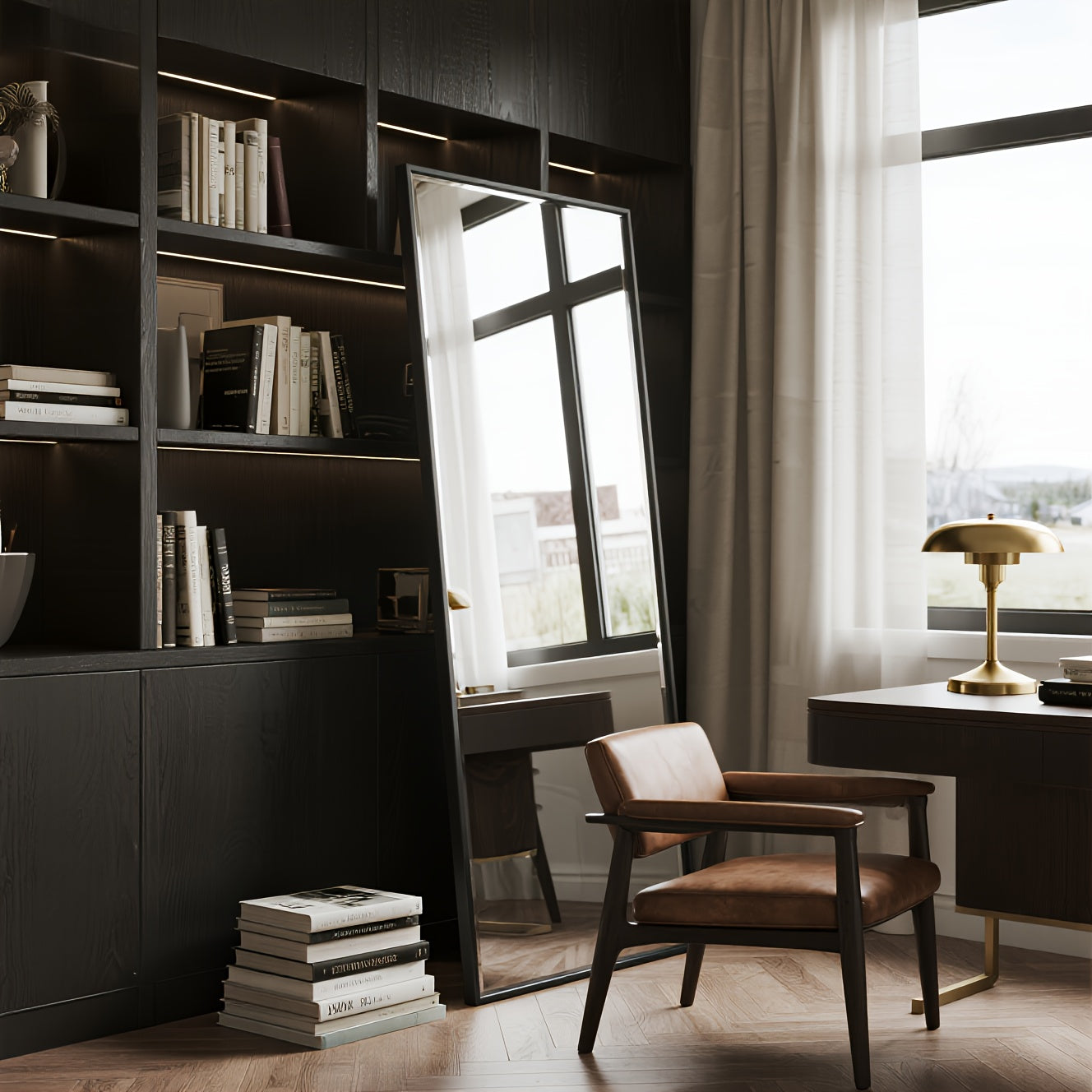 Full Length Mirror, 69x24 Inch\u002F 56x15 Inch Large Floor Length Mirror, Long Free Standing Mirror with Stands, Wall Mounted Bathroom Mirror Leaning Against Wall, Vertically Horizontally Home Decor for Bedroom, Living Room, Hallway, Entryway