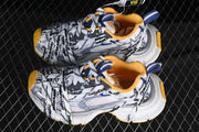 Balenciaga 3XL Extreme Laces Sneakers White Navy Orange