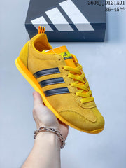 adidas VS JOG 2.0 Low-Top Casual Sneakers, Yellow and Black