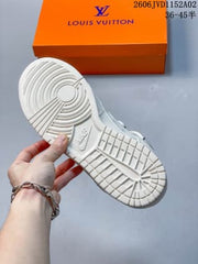 Louis Vuitton x Nike Dunk Low Sneakers White Graffiti Style