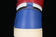 Jordan 1 High OG SP Fragment Union Sneaker in Black, White & Blue