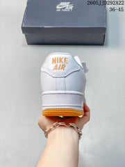 Nike Women's Air Force 1 Shadow White and Orange Sneakers CI0919